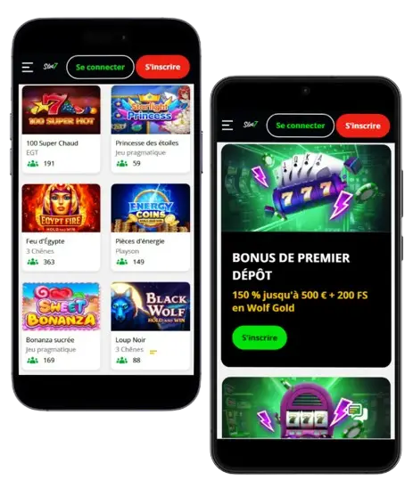Slot7 Casino d'application mobile